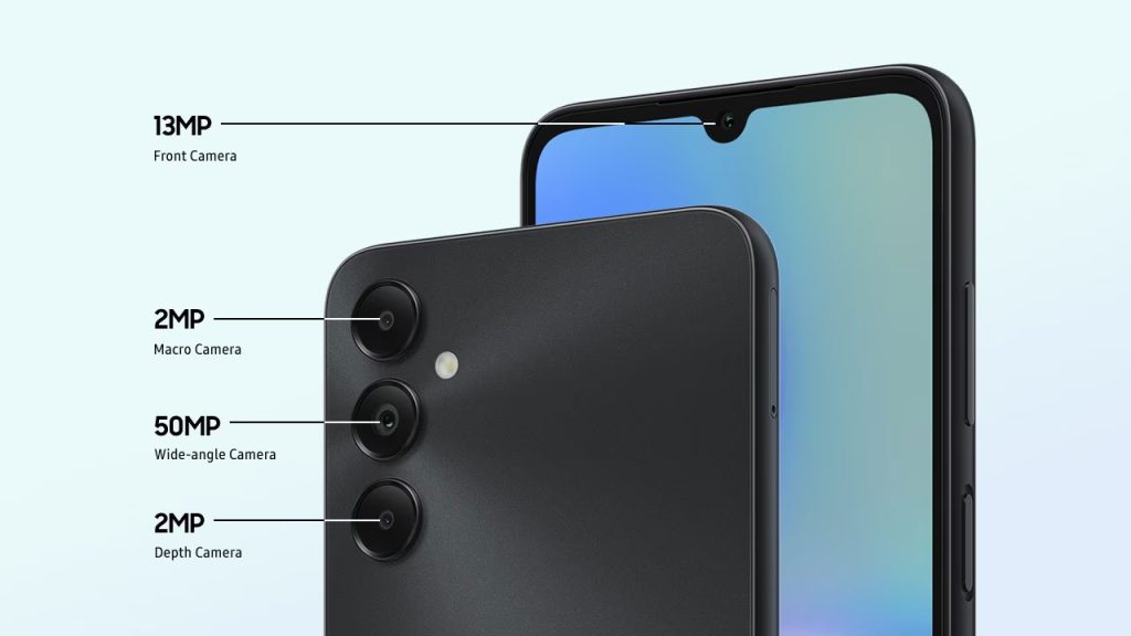 Samsung Galaxy A05s has a three-camera system at the back